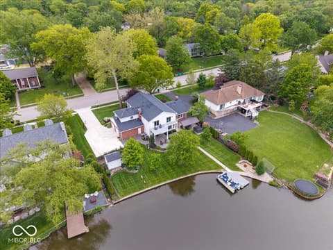 Aerial view at 11416 E Lakeshore Drive, Carmel, IN