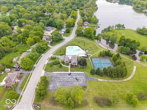 Aerial view at 11416 E Lakeshore Drive, Carmel, IN