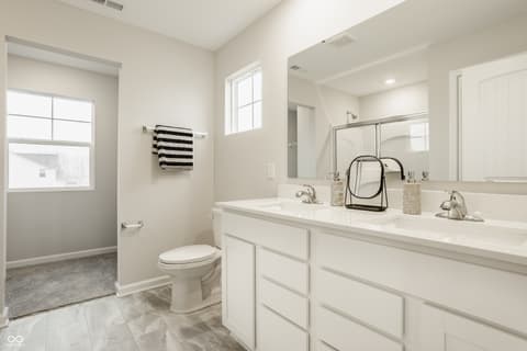 Primary bathroom at 181 Isabelle Lane, Shelbyville, IN