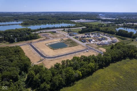 Aerial view at 181 Isabelle Lane, Shelbyville, IN