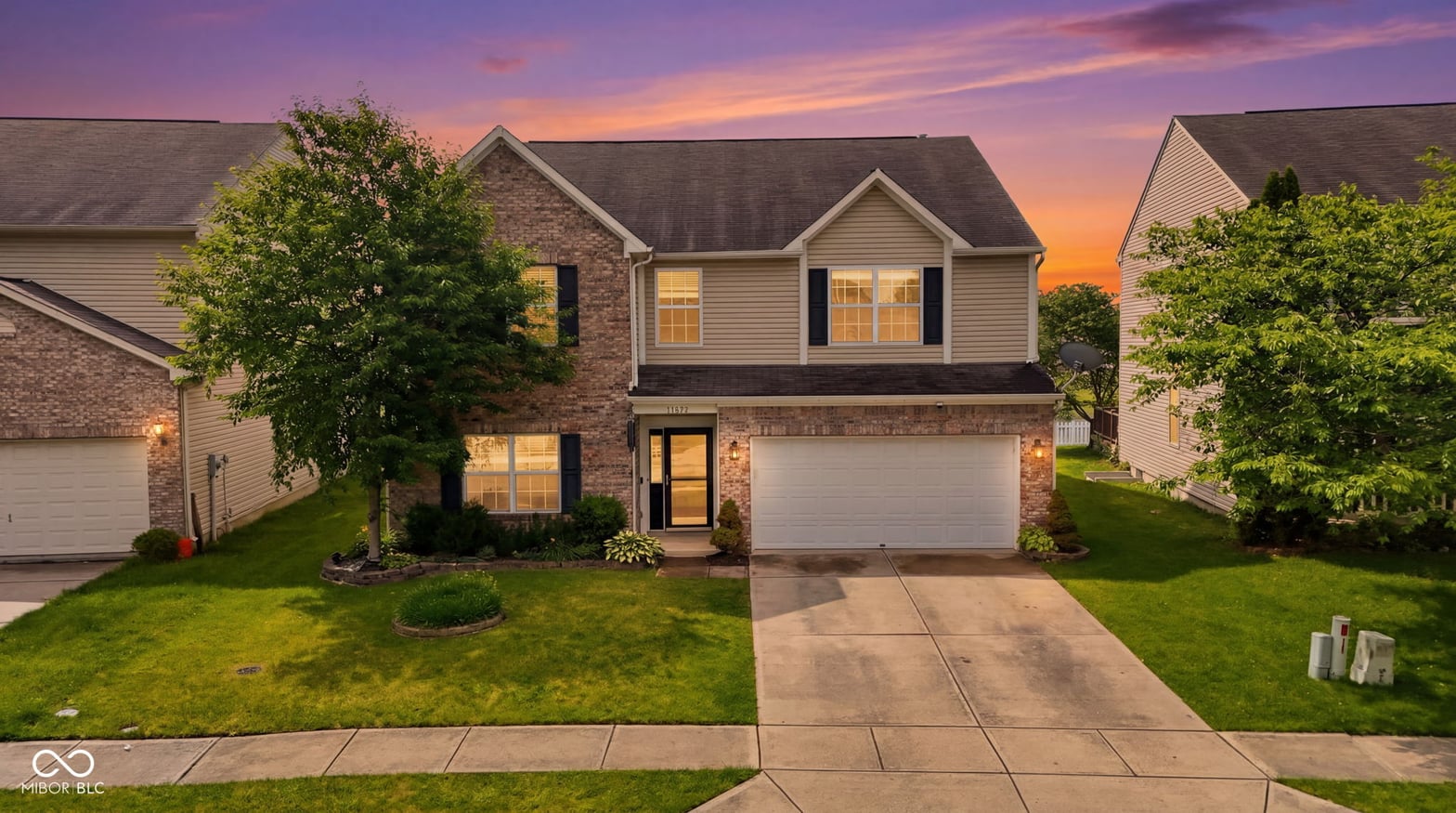 Front exterior at 11095 Cool Winds Way, Fishers, IN