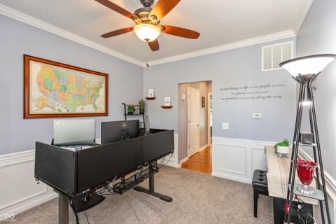 Home office at 1974 Midnight Pass, Brownsburg, IN