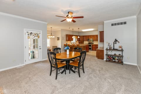 Dining room at 5600 N Red Oak Drive, Greenfield, IN