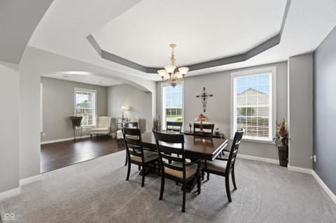 Dining room at 2797 Knockawuddy Drive, Brownsburg, IN