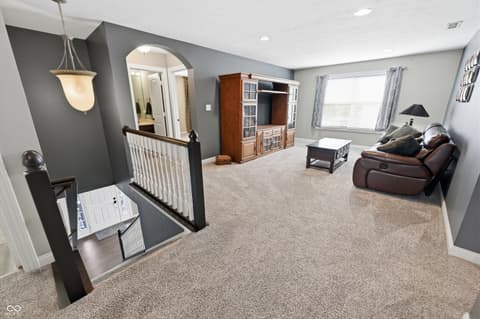 Living room at 2797 Knockawuddy Drive, Brownsburg, IN