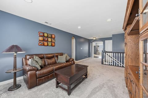 Living room at 2797 Knockawuddy Drive, Brownsburg, IN