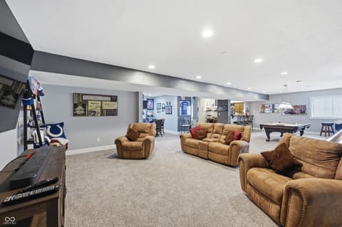 Living room at 2797 Knockawuddy Drive, Brownsburg, IN