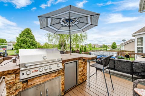 Outdoor living area at 2797 Knockawuddy Drive, Brownsburg, IN