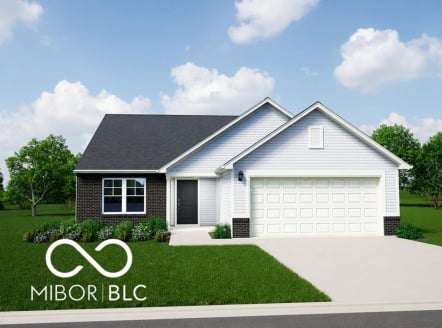 Front exterior at 308 Blue Moon Way, Jamestown, IN