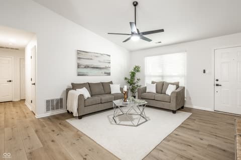 Living room at 7301 Muirfield Place, Indianapolis, IN