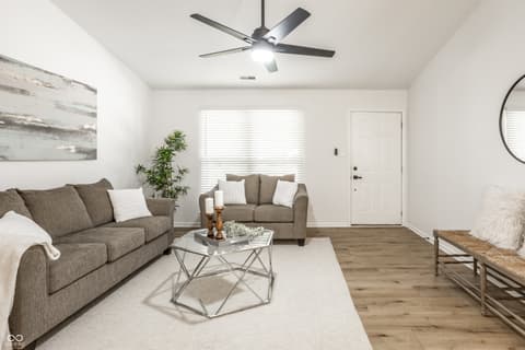 Living room at 7301 Muirfield Place, Indianapolis, IN