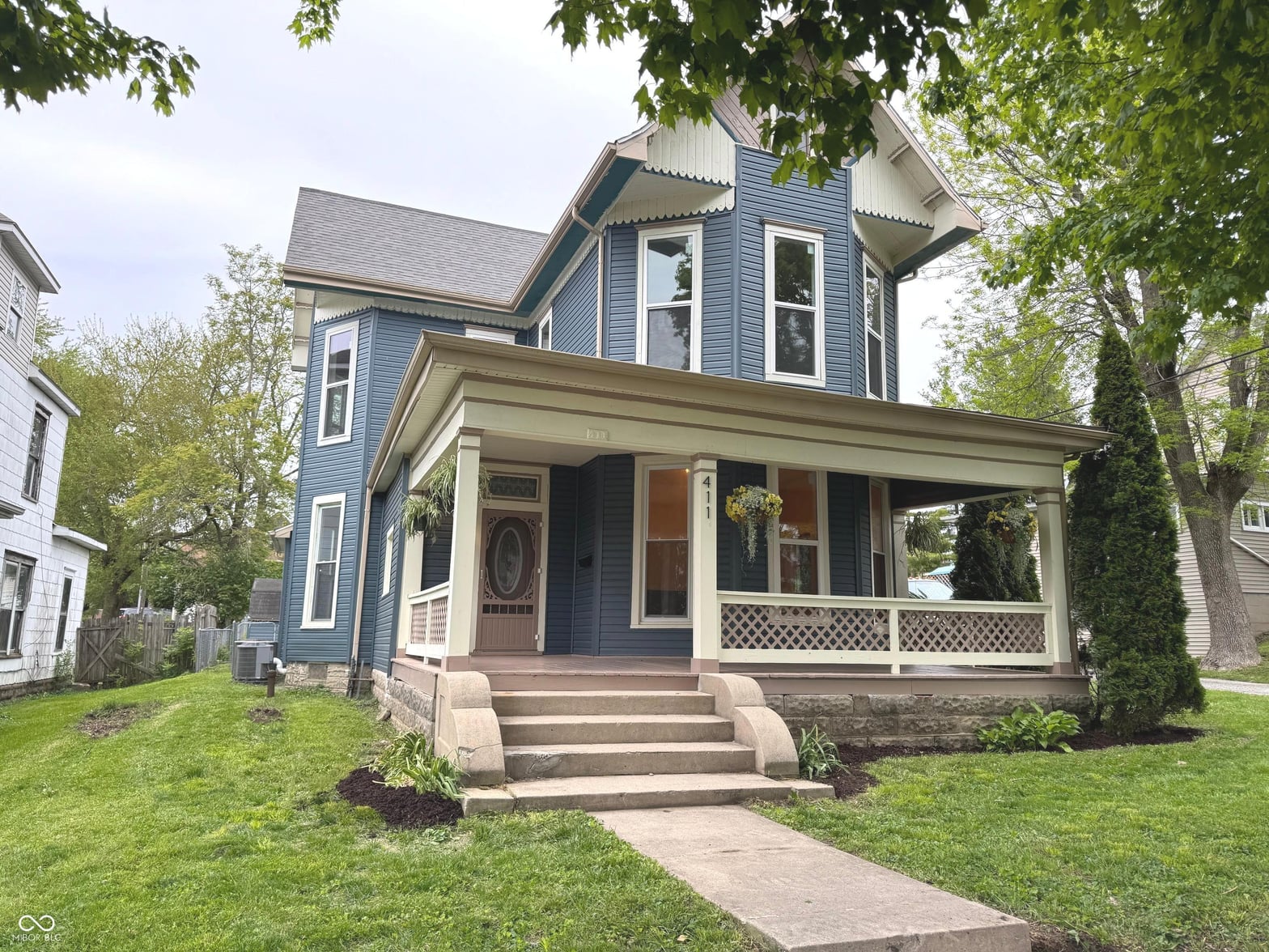 Front exterior at 411 N Perkins Street, Rushville, IN