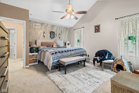 Primary bedroom at 7539 E 80th Street, Indianapolis, IN