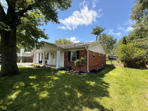 Front exterior at 7424 McFarland Road, Indianapolis, IN