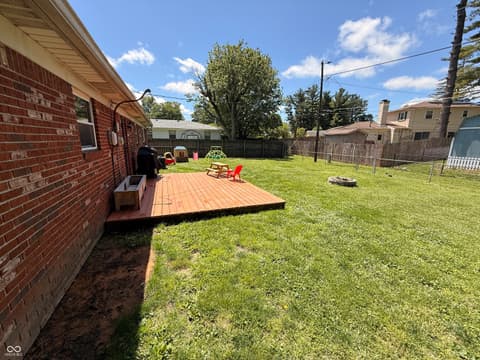 Yard at 7424 McFarland Road, Indianapolis, IN