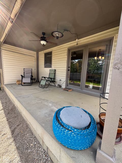 Outdoor living area at 465 Polk Manor Drive, Greenwood, IN