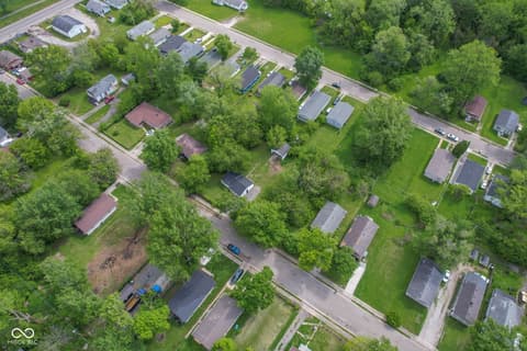 Aerial view at 3341 N Downey Avenue, Indianapolis, IN