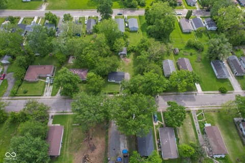 Aerial view at 3341 N Downey Avenue, Indianapolis, IN