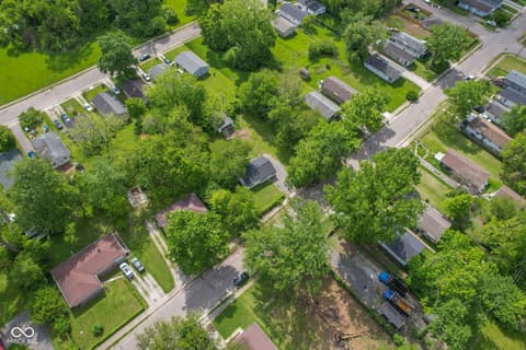 Aerial view at 3341 N Downey Avenue, Indianapolis, IN