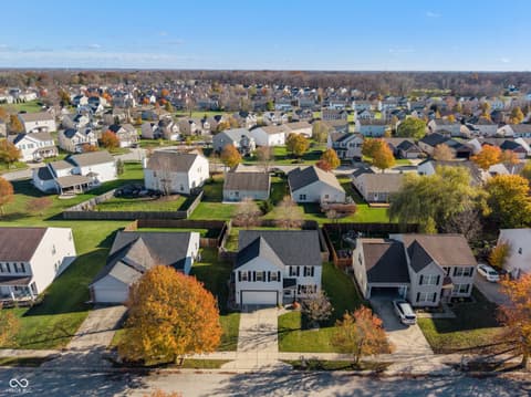 Aerial view at 18878 Pilot Mills Drive, Noblesville, IN