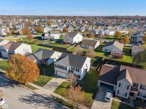 Aerial view at 18878 Pilot Mills Drive, Noblesville, IN