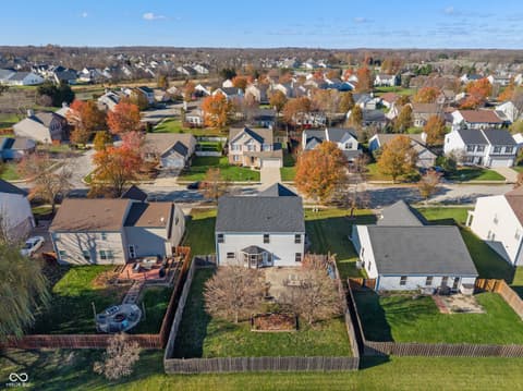 Aerial view at 18878 Pilot Mills Drive, Noblesville, IN