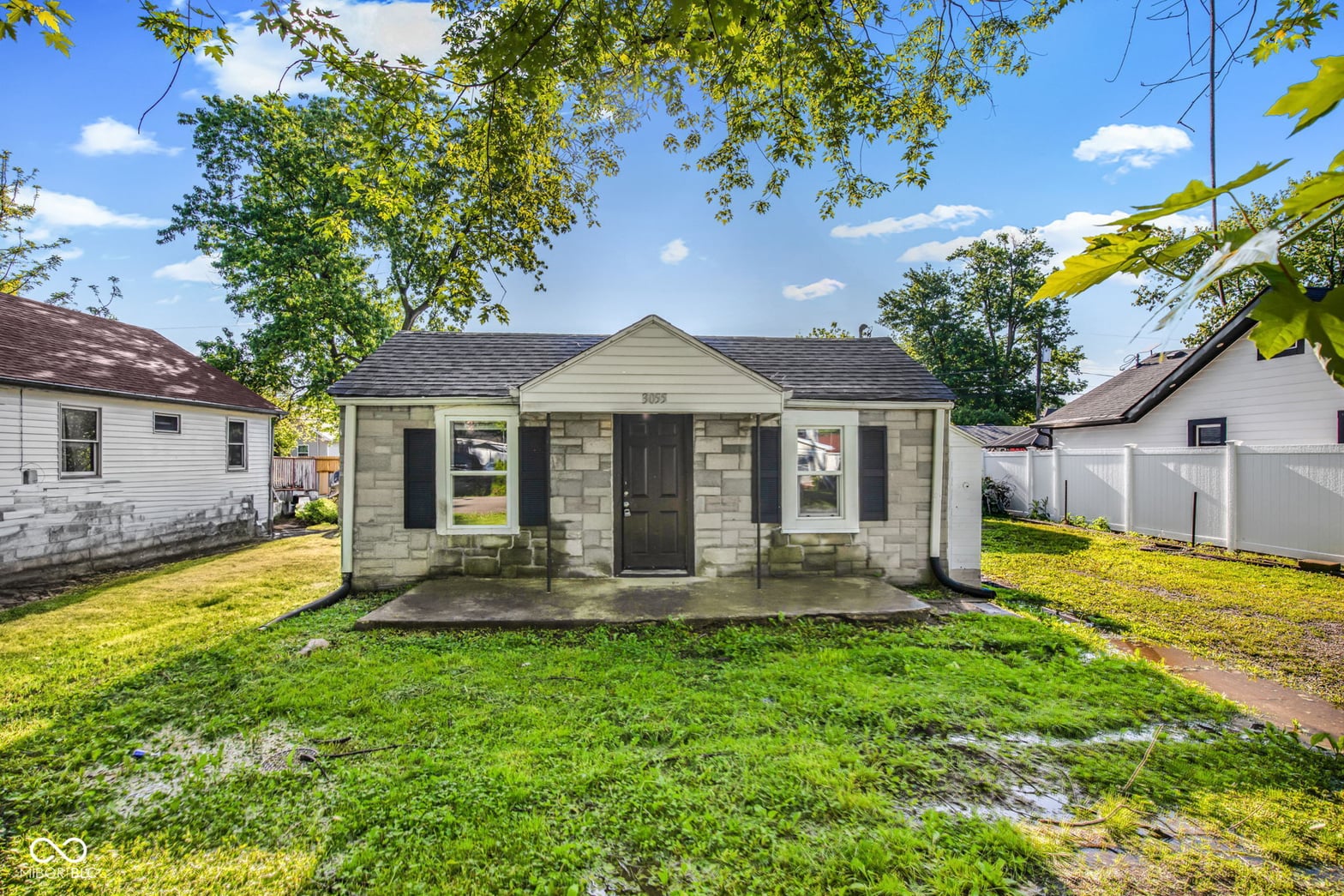 Front exterior at 3055 Harlan Street, Indianapolis, IN