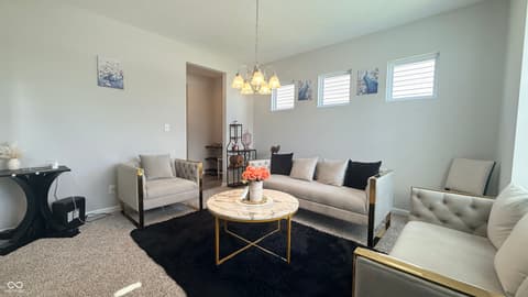 Living room at 5344 Writt Court, Indianapolis, IN