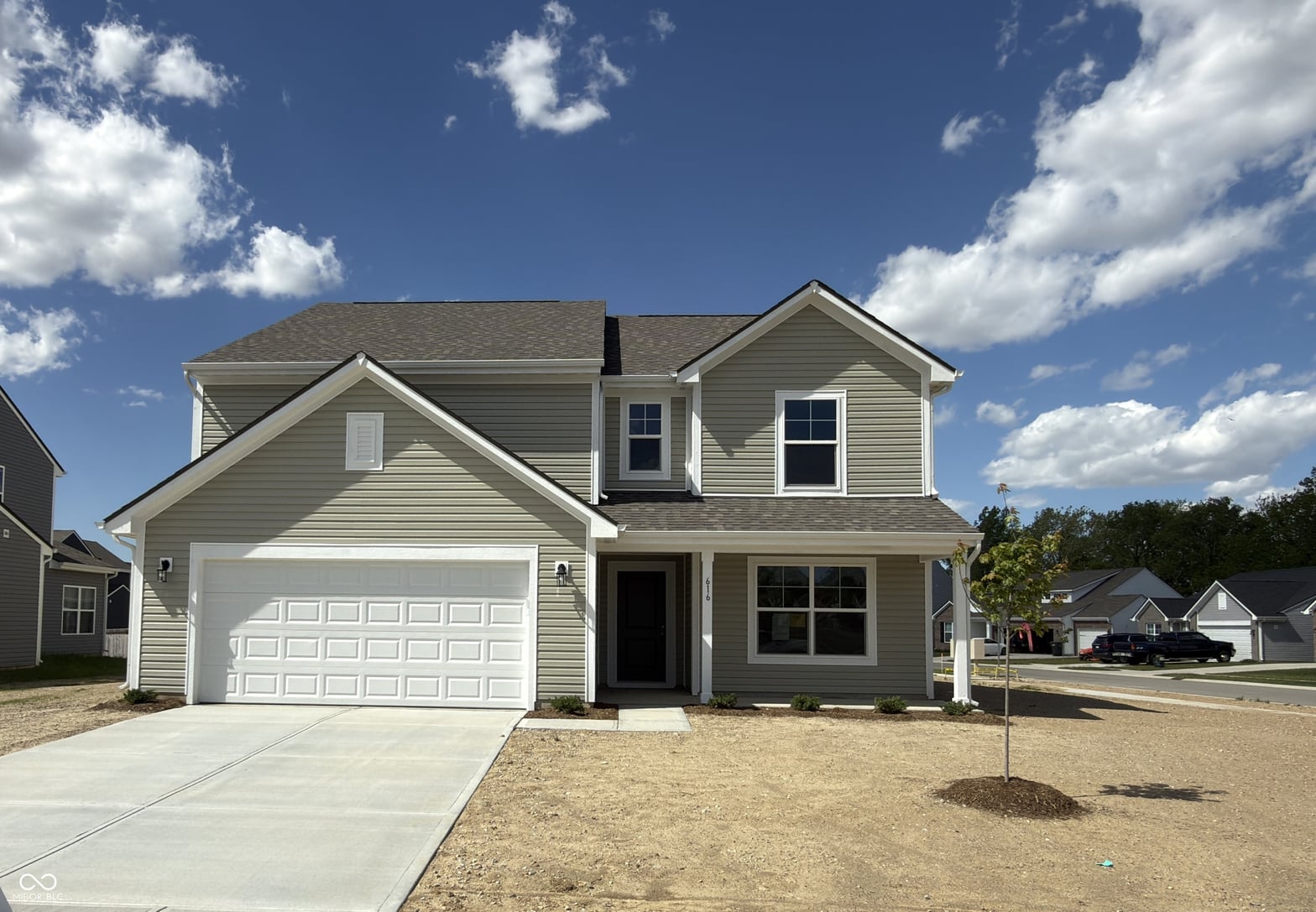 Front exterior at 616 Lena Lane, Trafalgar, IN