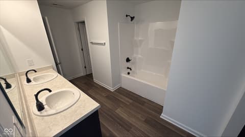 Primary bathroom at 616 Lena Lane, Trafalgar, IN