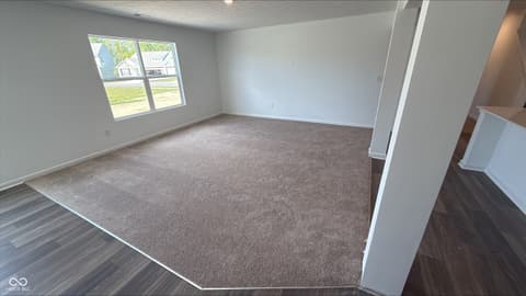 Living room at 616 Lena Lane, Trafalgar, IN