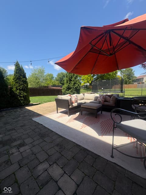 Outdoor living area at 7626 Purple Cress Drive, Avon, IN