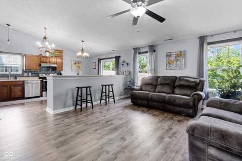 Living room at 6880 W Denton Drive, McCordsville, IN