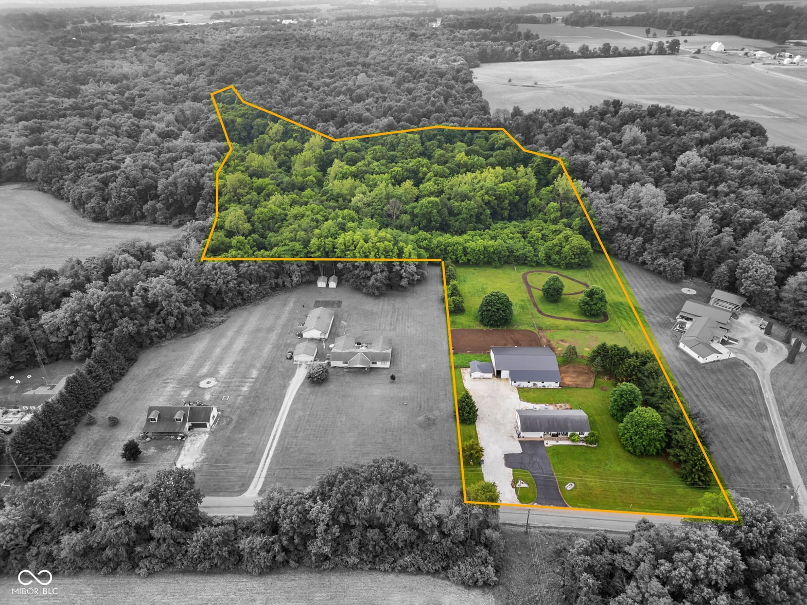 Aerial view at 527 E 125 S, Williamsport, IN