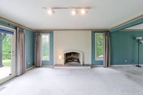 Living room at 7922 Mill Pond Lane, Indianapolis, IN
