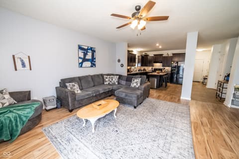 Family room at 7614 Bolero Drive, Camby, IN