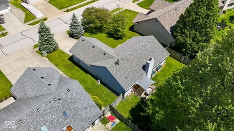 Aerial view at 906 Moonlight Court, Mooresville, IN