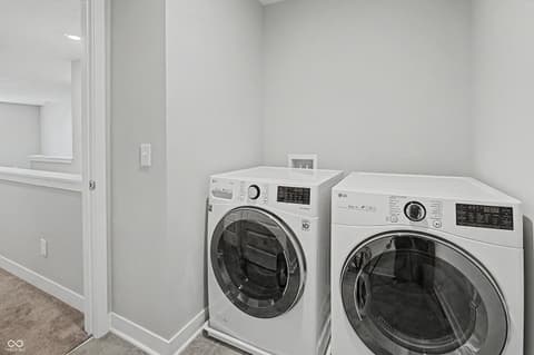 Laundry room at 9297 Kellner Street, Pendleton, IN