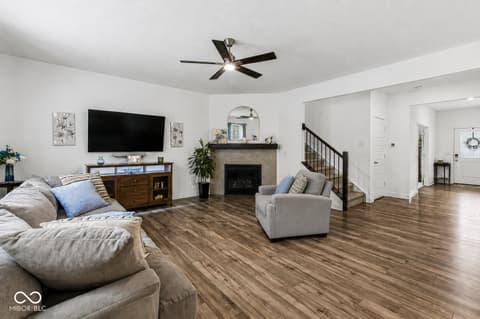 Living room at 9480 Edgerton Road, Pendleton, IN
