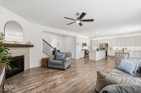 Living room at 9480 Edgerton Road, Pendleton, IN