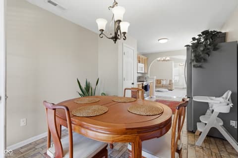 Dining room at 19338 Links Lane, Noblesville, IN