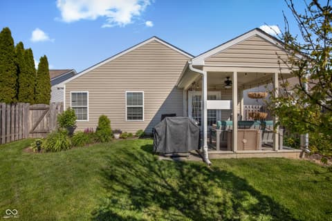 Backyard at 19338 Links Lane, Noblesville, IN
