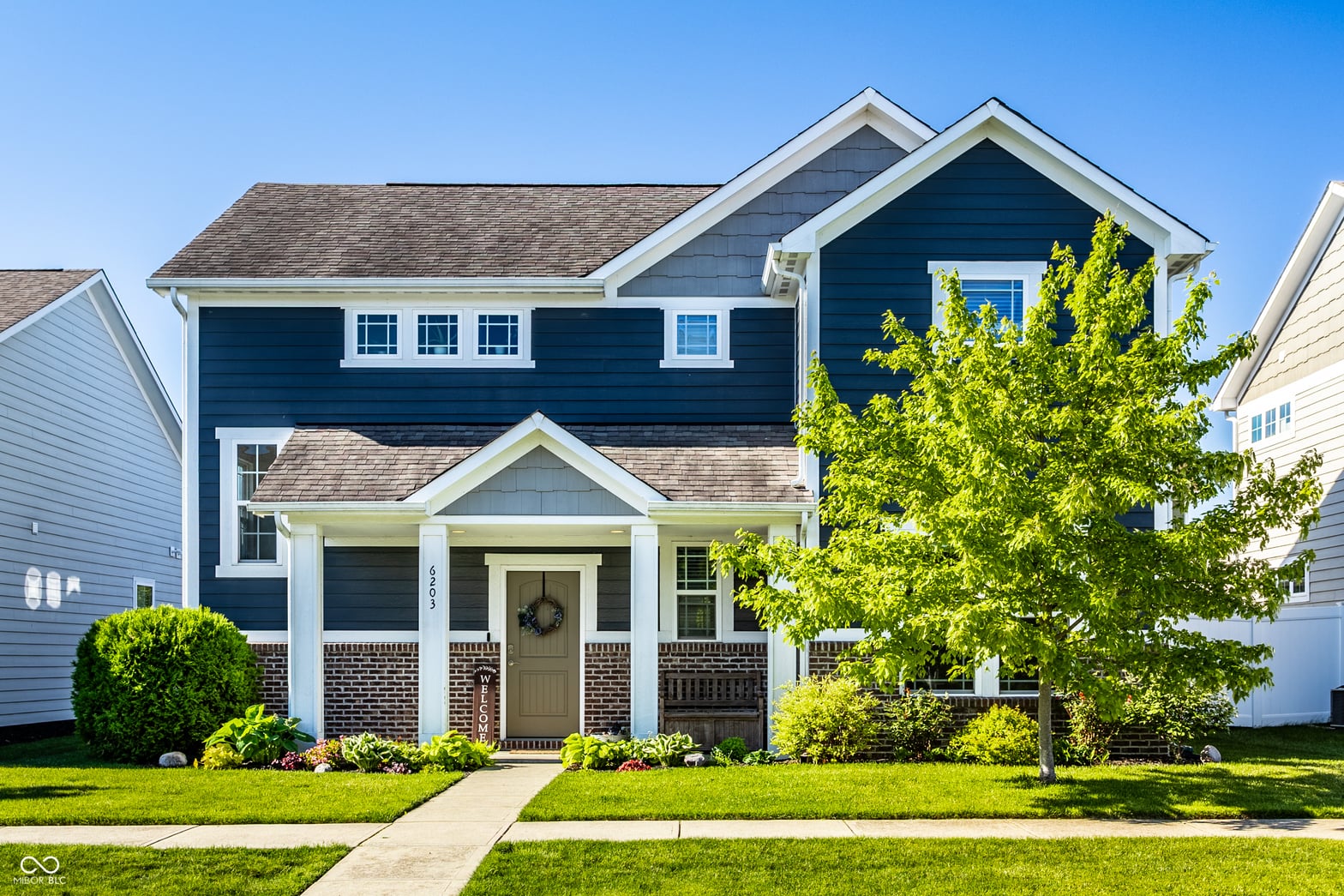 Front exterior at 6203 Bliss Point E, Whitestown, IN
