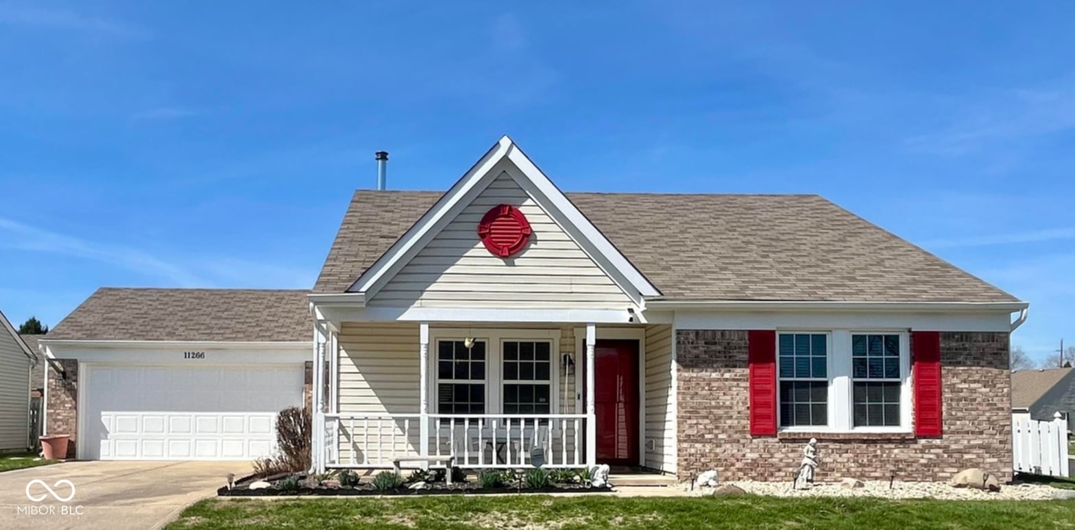 Front exterior at 11266 Spring Blossom Lane, Fishers, IN