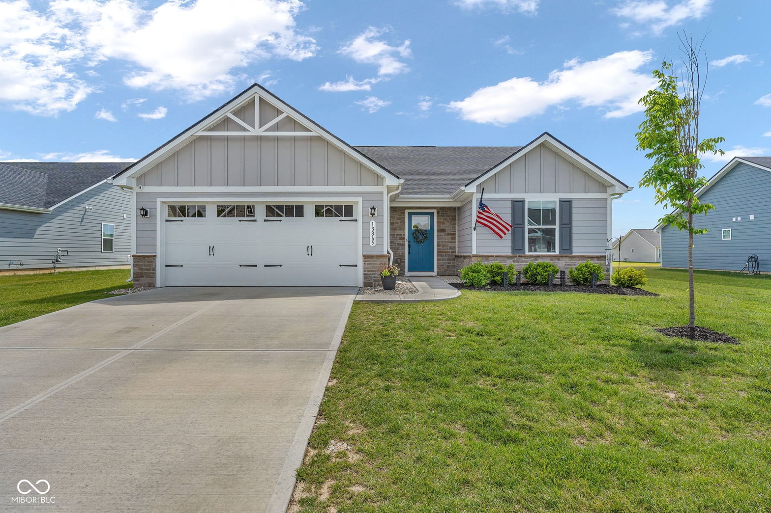 Front exterior at 13865 N Avery Lane, Camby, IN