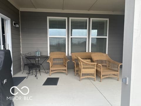 Outdoor living area at 5113 Maddox Lane, Lebanon, IN