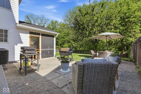 Outdoor living area at 2926 Brooks Bend Drive, Carmel, IN