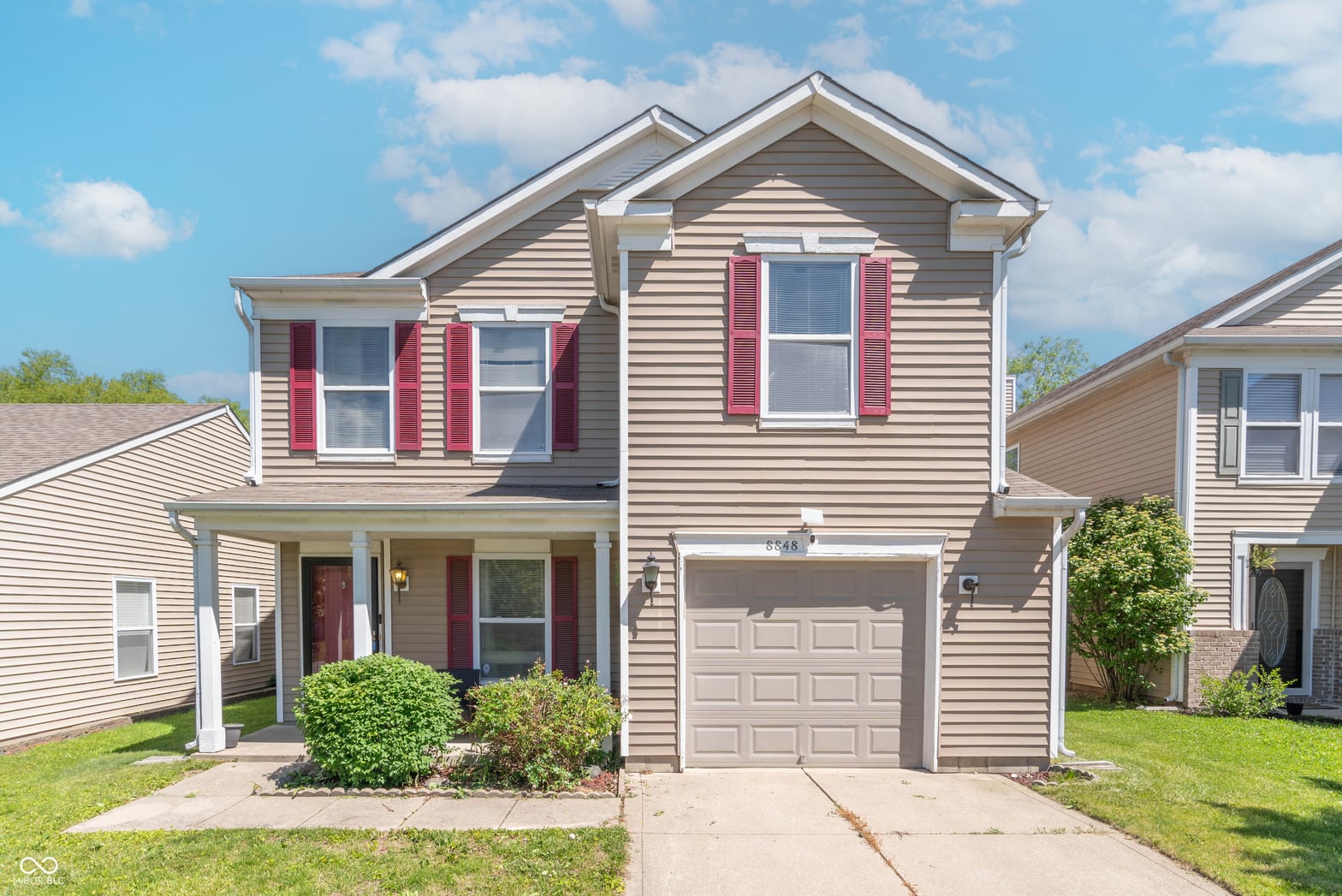 Front exterior at 8848 Hosta Way, Camby, IN
