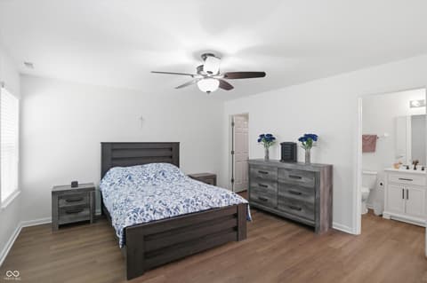 Primary bedroom at 10632 Ashview Drive, Fishers, IN