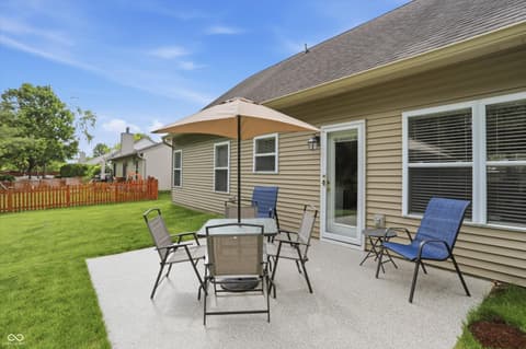 Outdoor living area at 10632 Ashview Drive, Fishers, IN